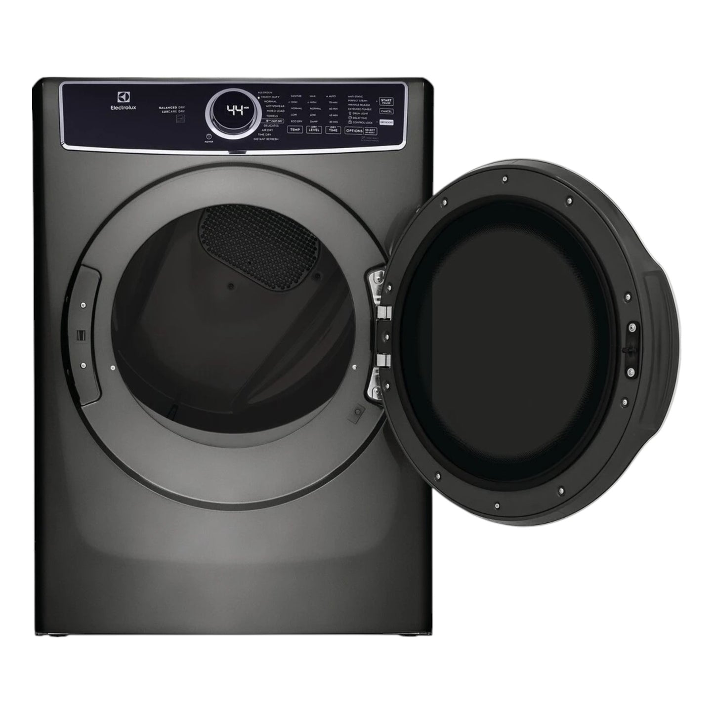 Electrolux 8.0 cu. ft. Front Load Gas Dryer with Perfect Steam and Balanced Dry – Titanium