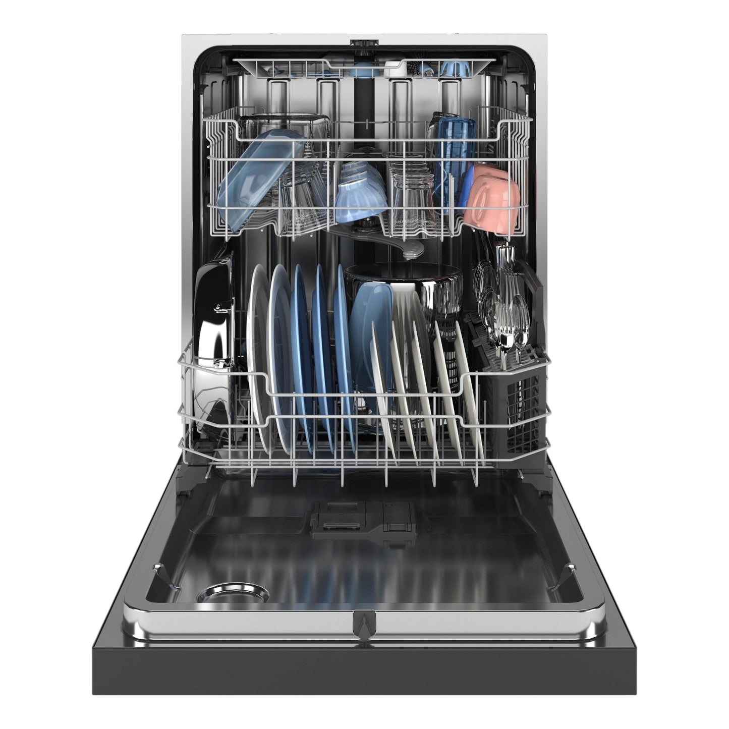 GE 24-in Front Control Dishwasher with Stainless Steel Interior, Sanitize Cycle and 47 dBA – Fingerprint Resistant Stainless Steel