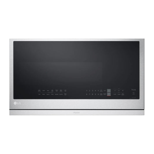 LG 2.1 cu ft Smart Wi-Fi Over-the-Range Microwave with ExtendaVent® 2.0, Sensor Cook & EasyClean® – Stainless Steel