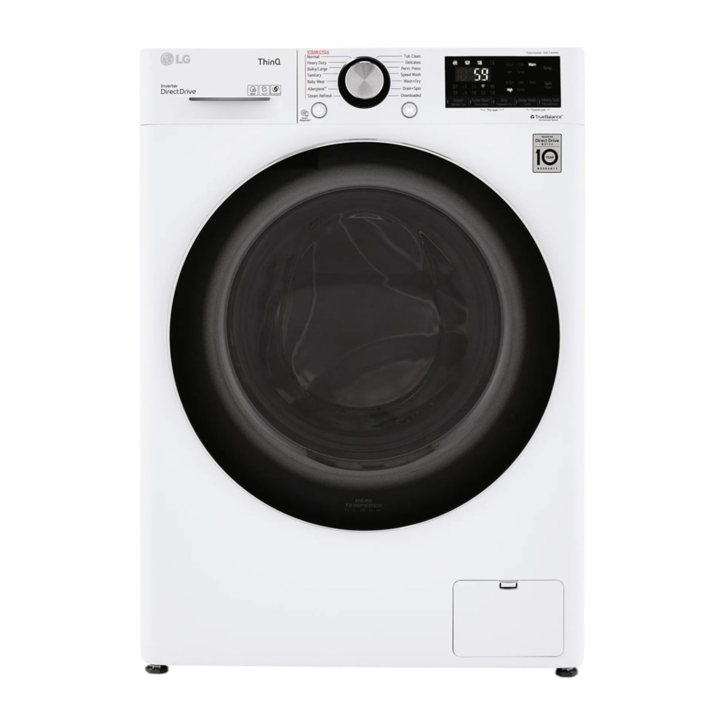 LG 2.4 cu ft Compact Smart All-in-One Washer & Dryer Combo with 6Motion™ Technology – White
