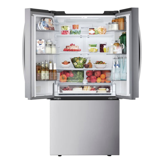 LG 21 cu ft 3-Door Counter-Depth MAX French Door Refrigerator – Stainless Steel