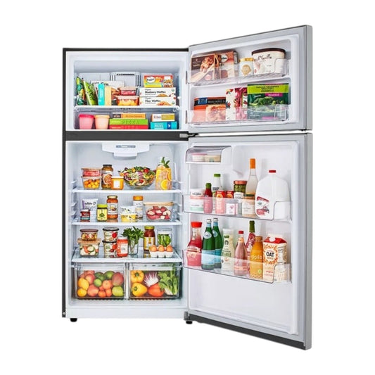LG 24 cu ft Top-Freezer Refrigerator with Multi-Air Flow™ Cooling & Humidity-Controlled Crispers – Stainless Steel