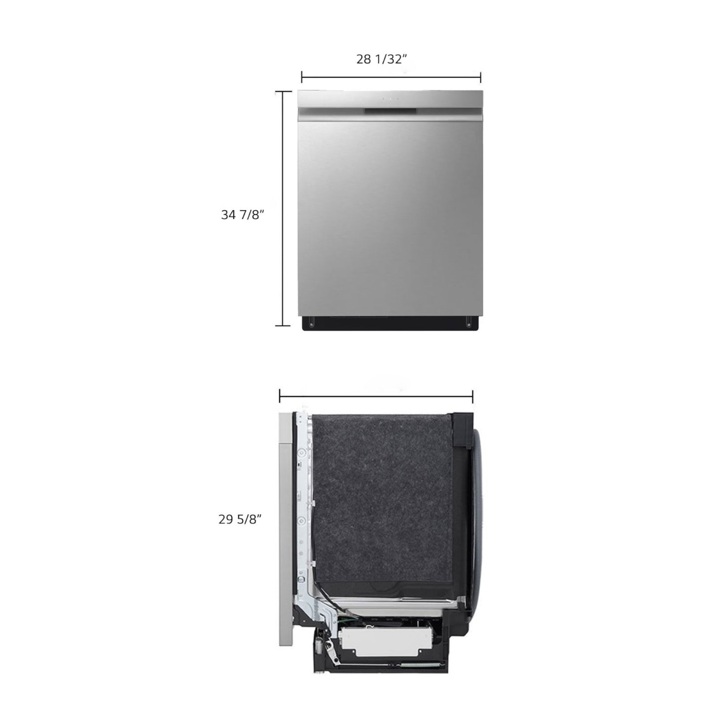 LG 24" Top-Control Dishwasher with QuadWash® & Dynamic Dry™ – Stainless Steel