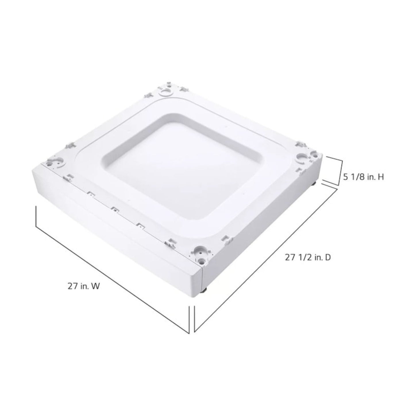 LG 27" Short ADA-Compliant Laundry Pedestal Riser – White