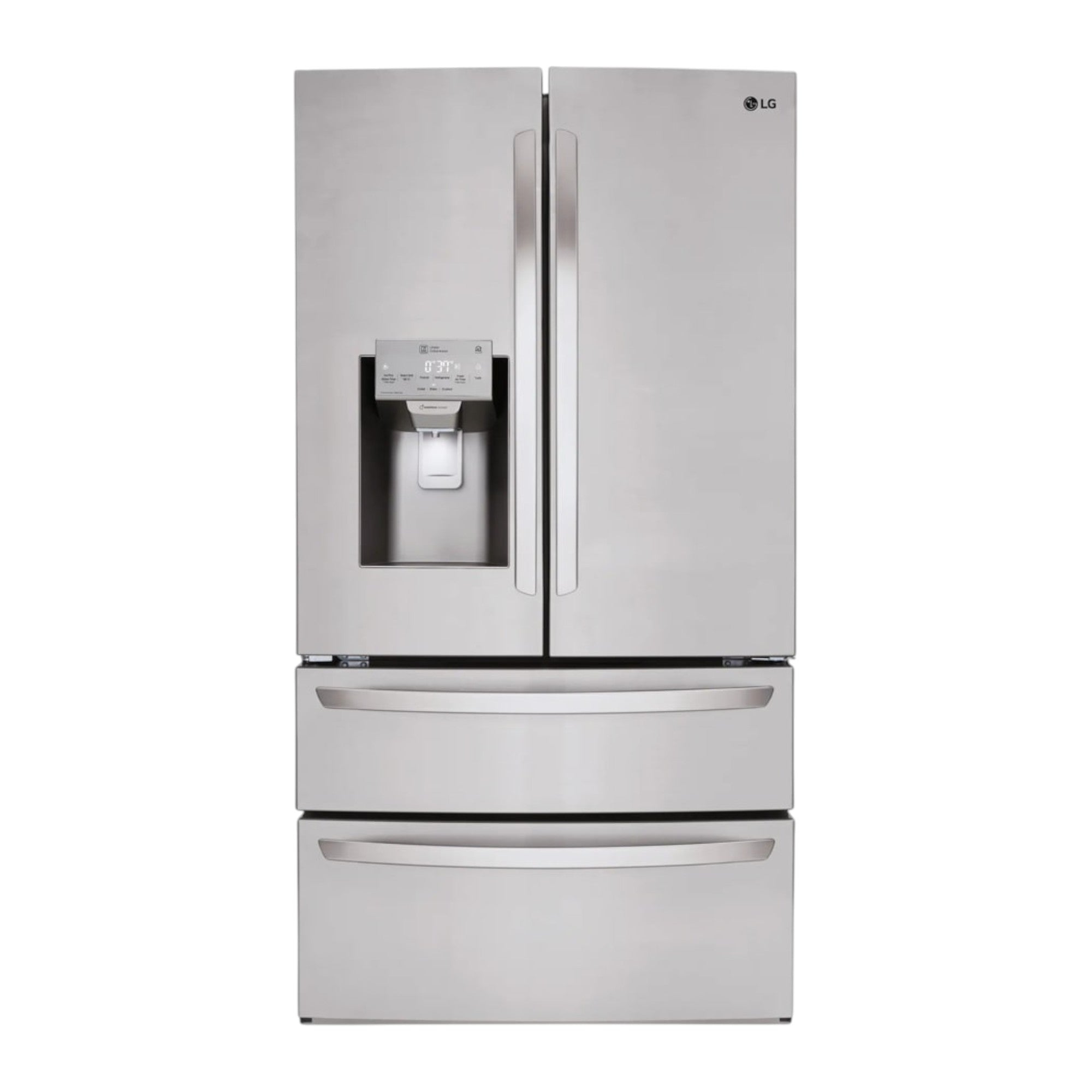 LG 28 cu ft Smart Wi-Fi French Door Refrigerator with Full-Width Drawer & Smart Cooling® System – Stainless Steel