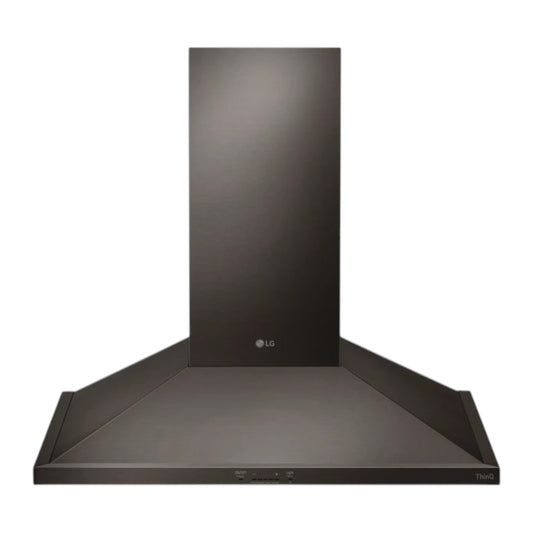 LG 30" Wall-Mount Range Hood with 600 CFM Blower, 5-Speed Control & Wi-Fi Connectivity – Black Stainless Steel