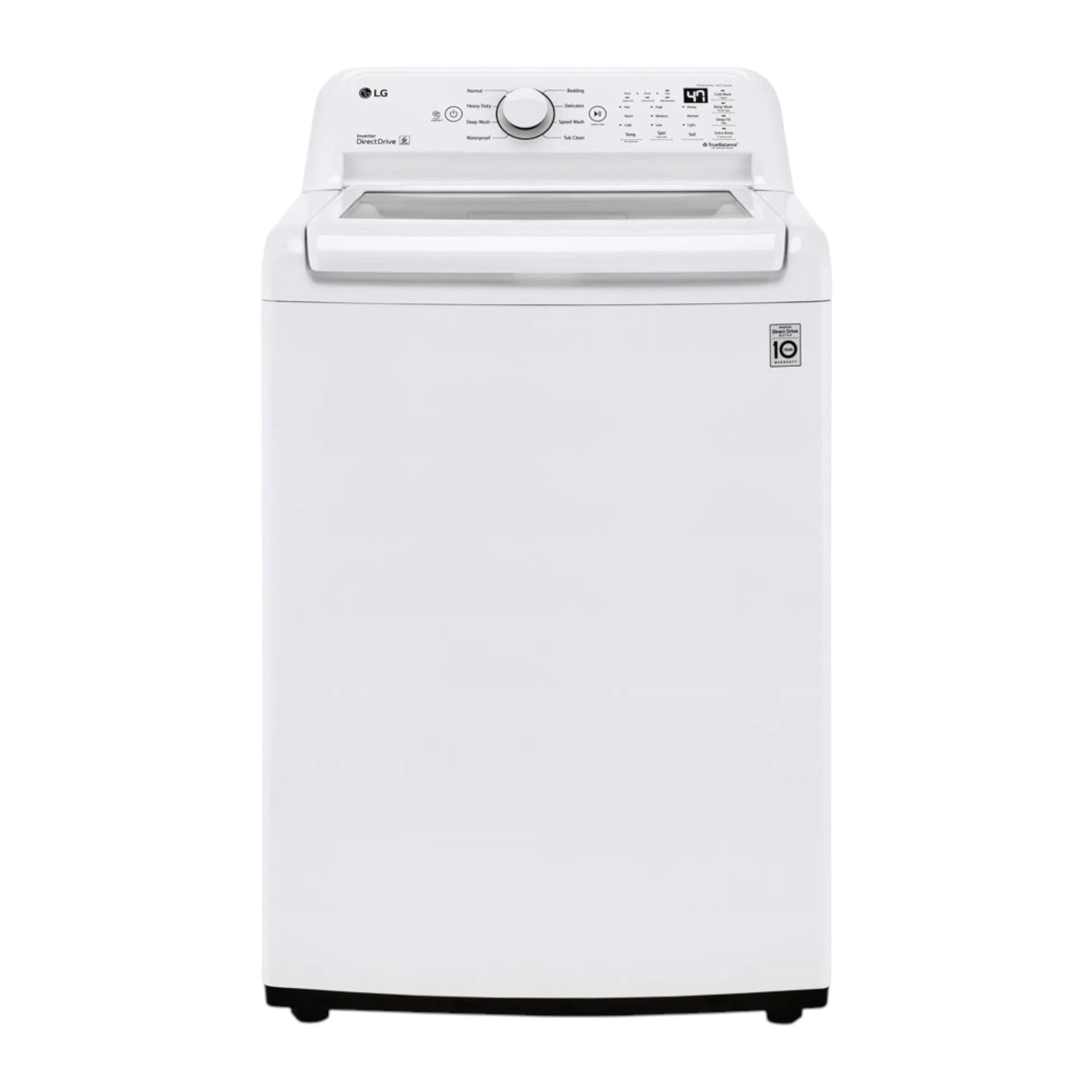 LG 4.3 cu ft Top Load Washer with Agitator & TurboDrum™ – White