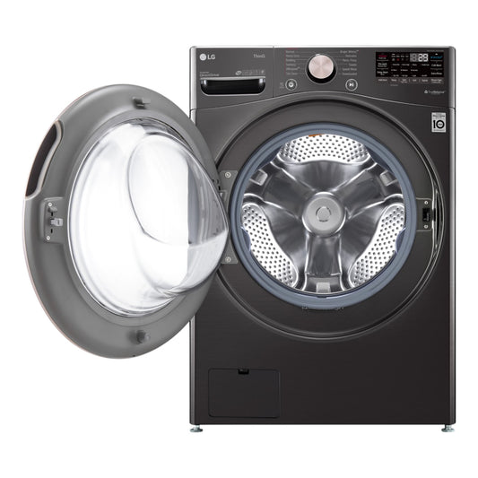 LG 4.5 cu ft Front Load Washer with TurboWash™ 360 & Allergiene™ Cycle – Black Steel
