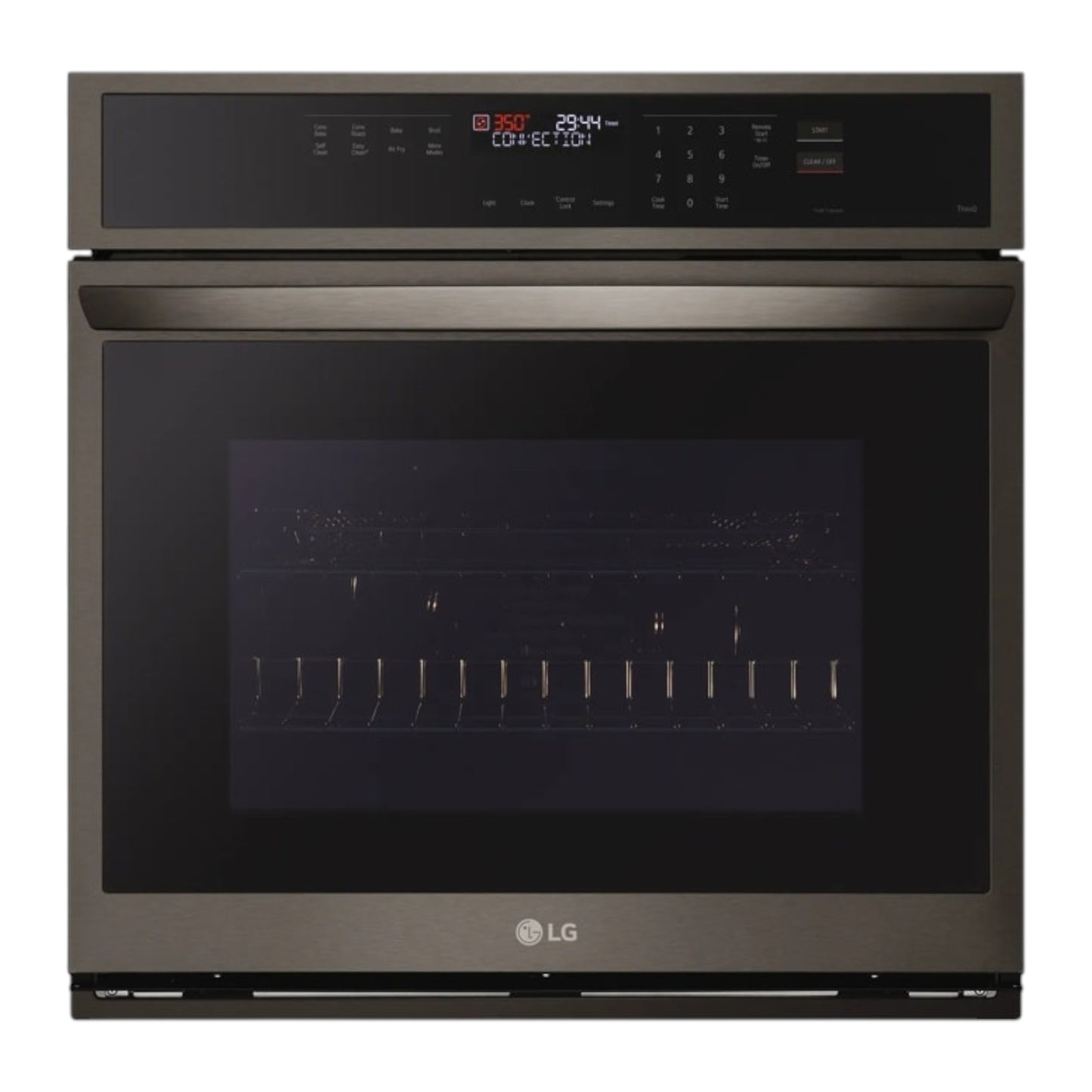 LG 4.7 cu ft Smart Wi-Fi Single Wall Oven with Fan Convection, Air Fry & EasyClean® – Black Stainless Steel
