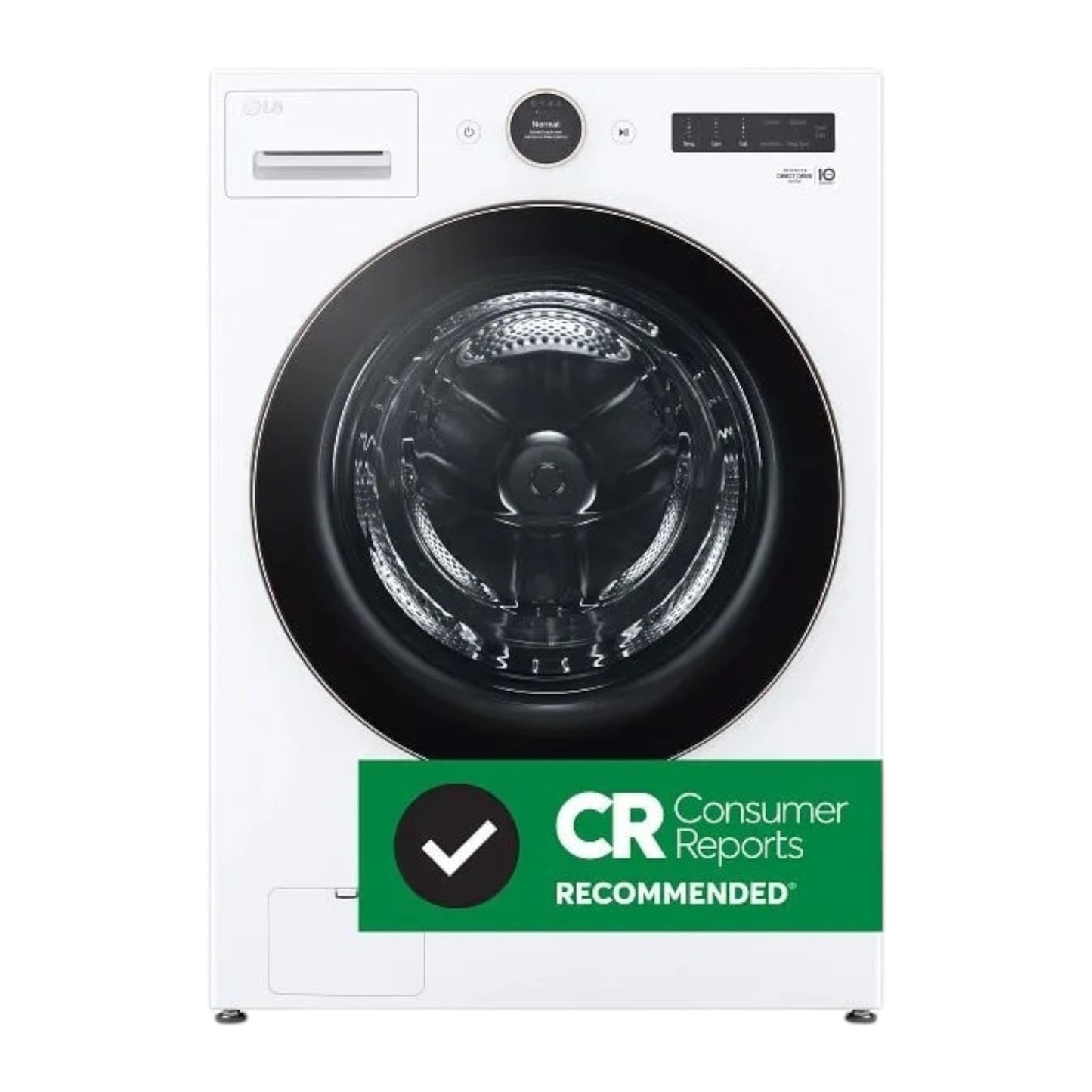 LG 5.0 cu ft Smart Front Load Washer with AI Direct Drive™, TurboWash™ 360 & ezDispense™ – White