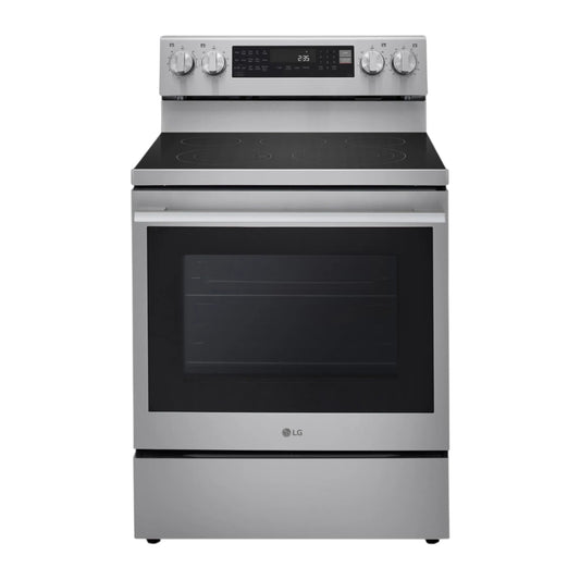 LG 6.3 cu ft Smart Wi-Fi Electric Range with Air Fry & EasyClean® – PrintProof™ Stainless