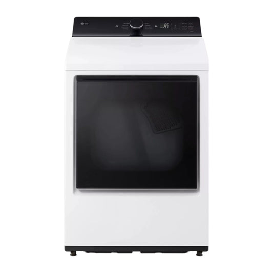 LG 7.3 cu ft Electric Dryer with EasyLoad™ Door and AI Sensing – Alpine White