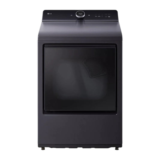 LG 7.3 cu ft Electric Dryer with TurboSteam™ and EasyLoad™ Door – Matte Black