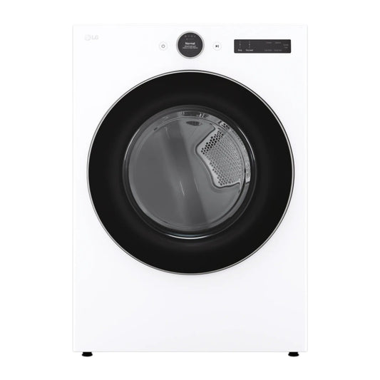 LG 7.4 cu ft Stackable Smart Electric Dryer with TurboSteam™ and AI Sensor Dry – White