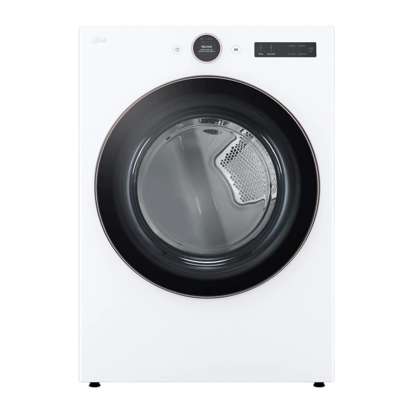LG 7.4 cu ft Stackable Electric Dryer with TurboSteam™ and AI Sensing – White