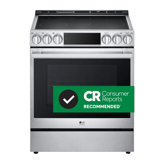 LG STUDIO 6.3 cu ft Smart Wi-Fi Induction Slide-In Range with Air Sous Vide, Air Fry & EasyClean® – PrintProof™ Stainless