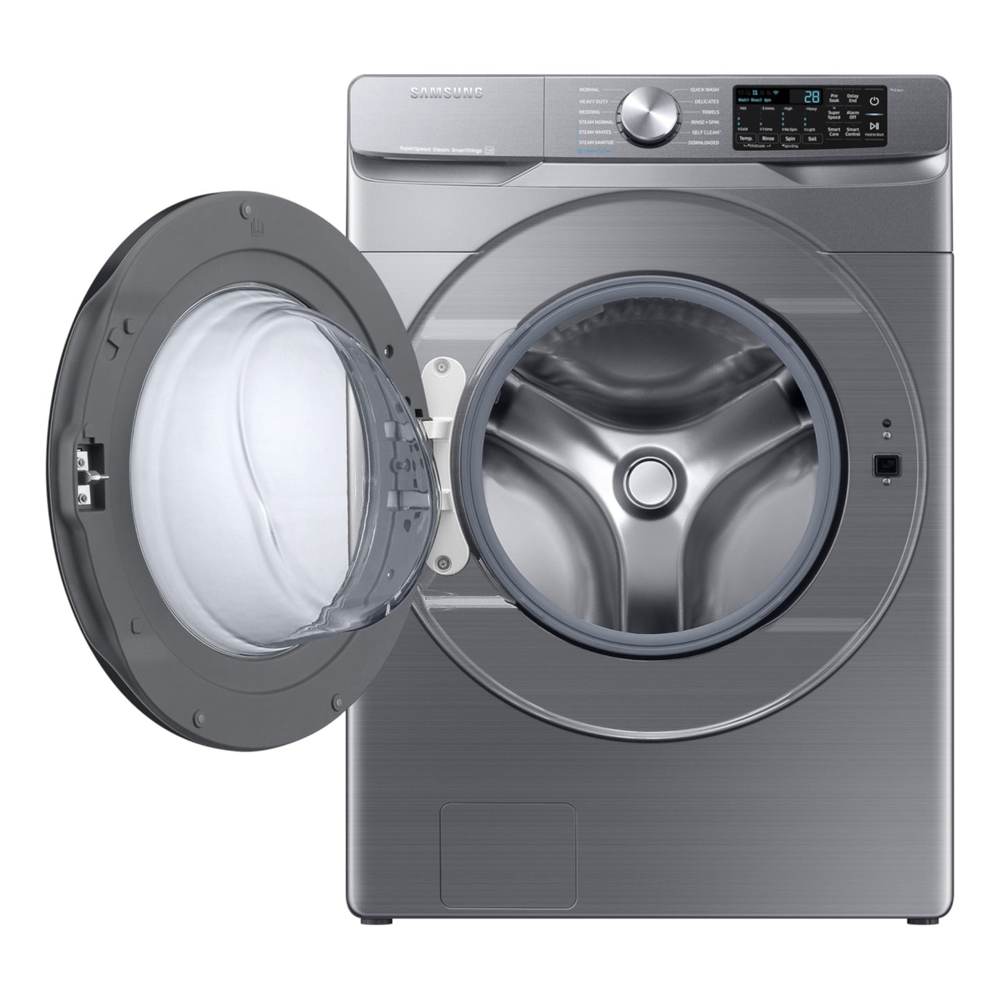 Samsung 4.5 cu. ft. Smart Front Load Washer with Super Speed Wash – Platinum