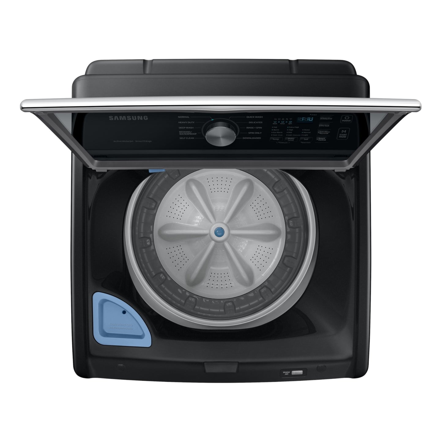 Samsung 4.7 cu. ft. Smart Top Load Washer with Active WaterJet and SmartThings – Brushed Black