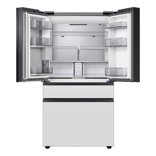 Samsung Bespoke 29 cu. ft. 4-Door French Door Refrigerator with Internal Beverage Center™ – Morning Blue Glass and White Glass