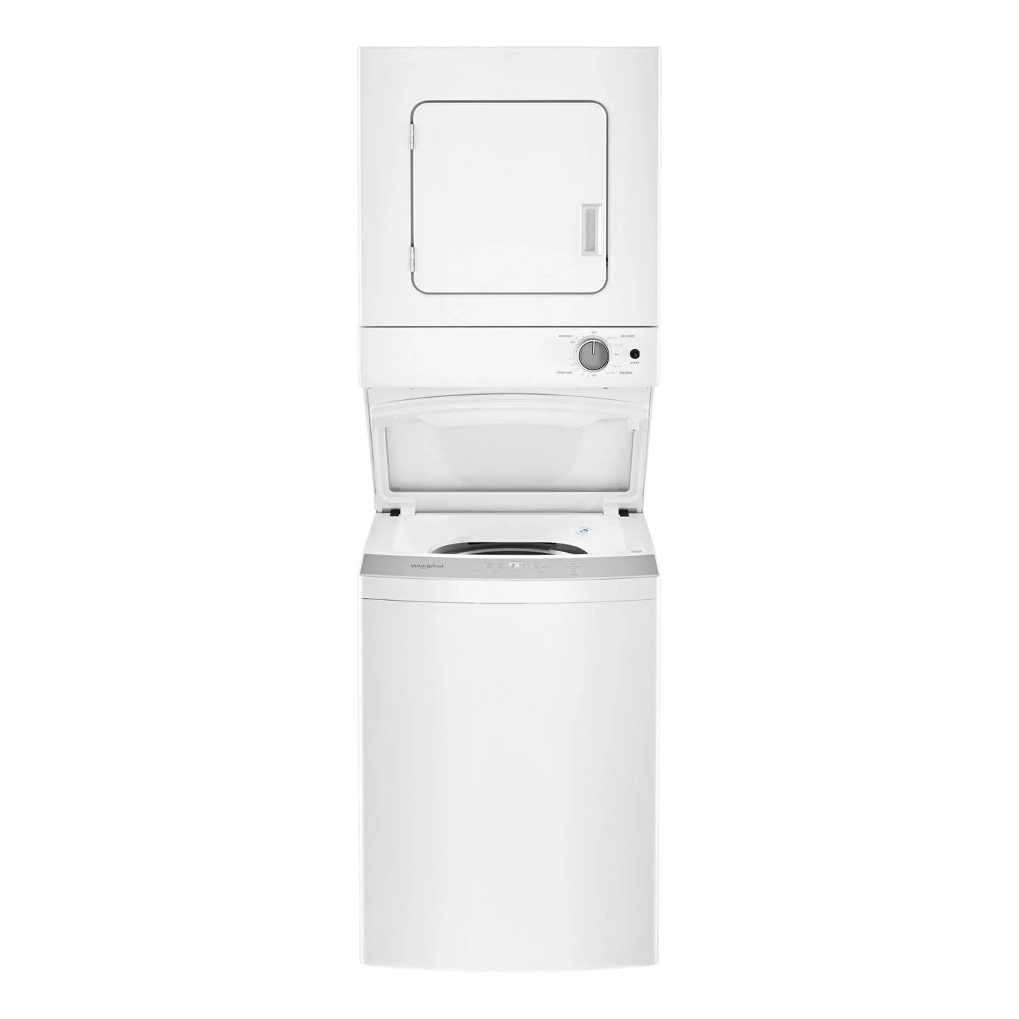 Whirlpool 1.6 cu. ft. 24-Inch Wide Electric Stacked Laundry Center with 6 Wash Cycles and AutoDry™ – White