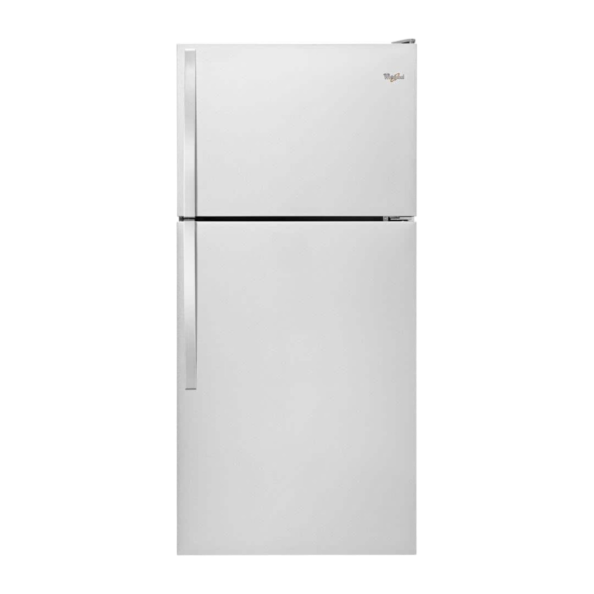 Whirlpool 18 cu ft Top-Freezer Refrigerator with Factory-Installed Ice Maker – Stainless Steel