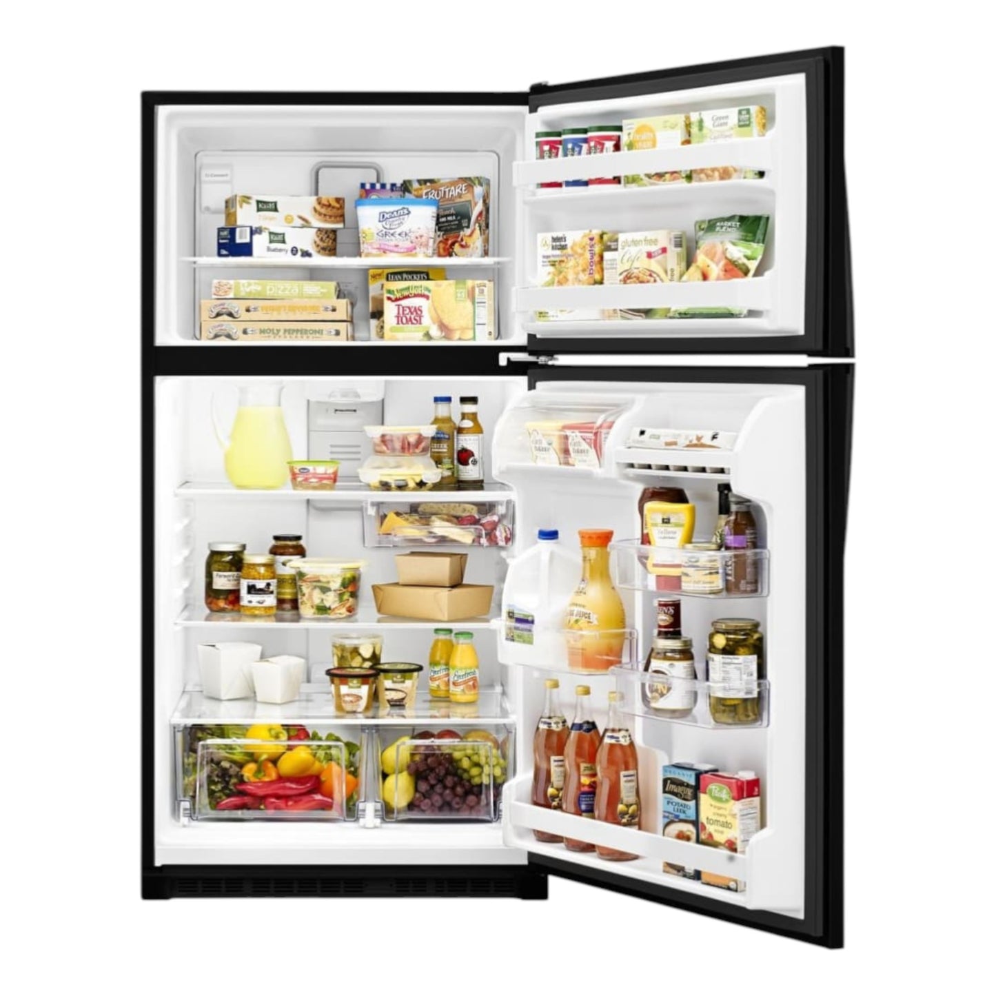 Whirlpool 20 cu. ft. 33-in Top Freezer Refrigerator – Black