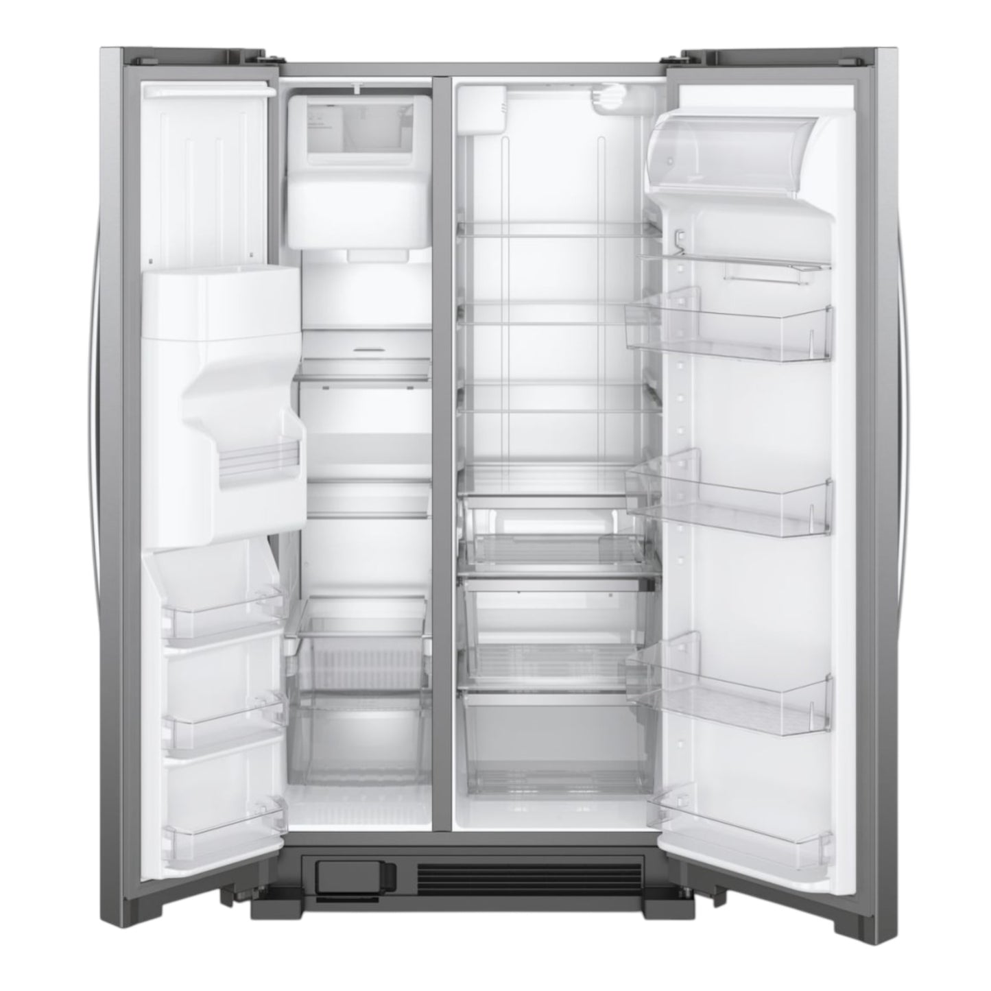 Whirlpool 21 cu. ft. 33-in Side-by-Side Refrigerator with Exterior Ice & Water Dispenser – Stainless Steel