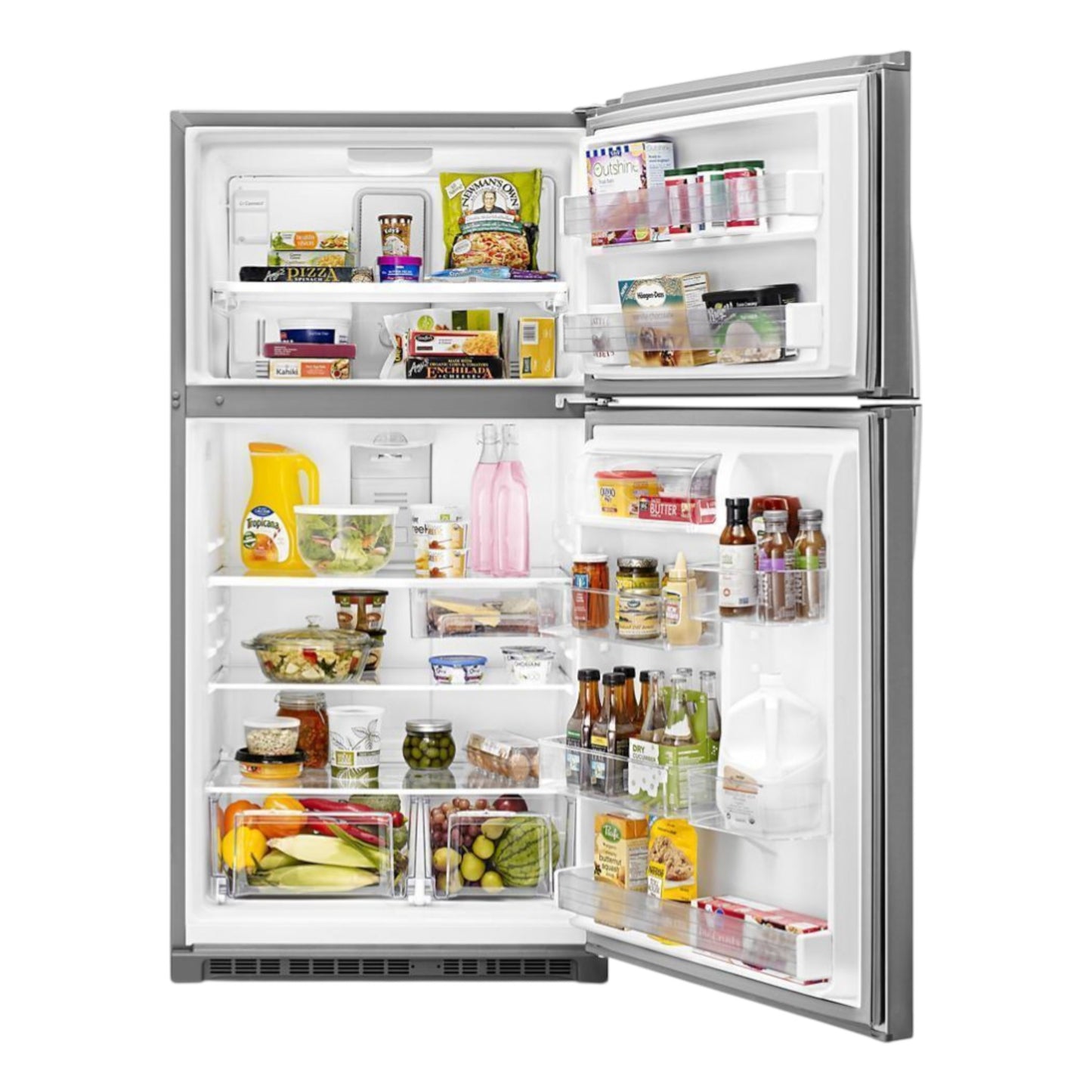 Whirlpool 21 cu. ft. 33-in Top Freezer Refrigerator – Stainless Steel