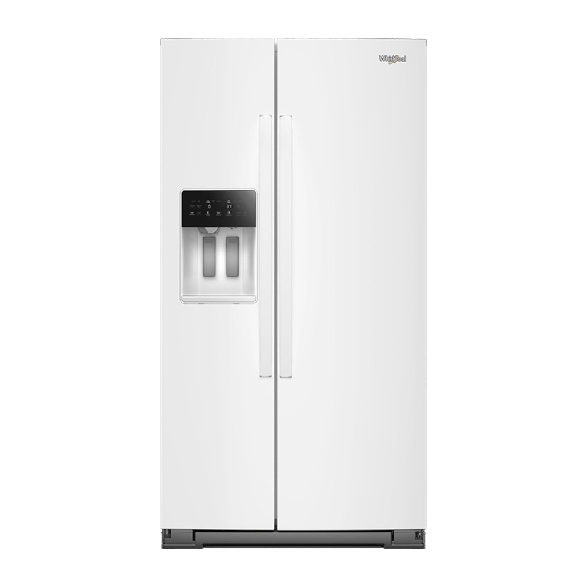 Whirlpool 21 cu ft Counter-Depth Side-by-Side Refrigerator with In-Door Ice & Water Dispenser and TruCool™ Temperature Management – White
