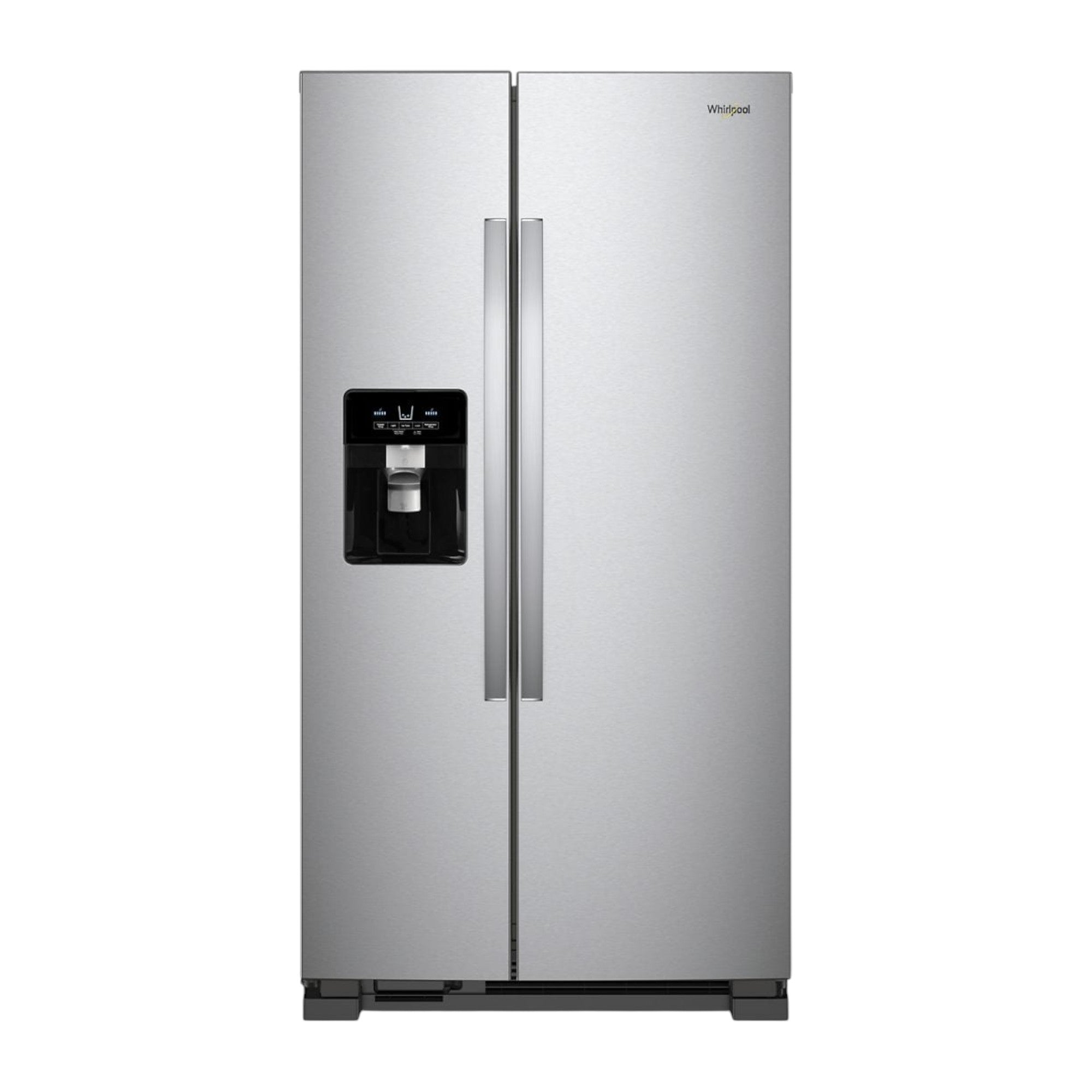 Whirlpool 21 cu ft Side-by-Side Refrigerator with In-Door Ice & Water Dispenser – Stainless Steel