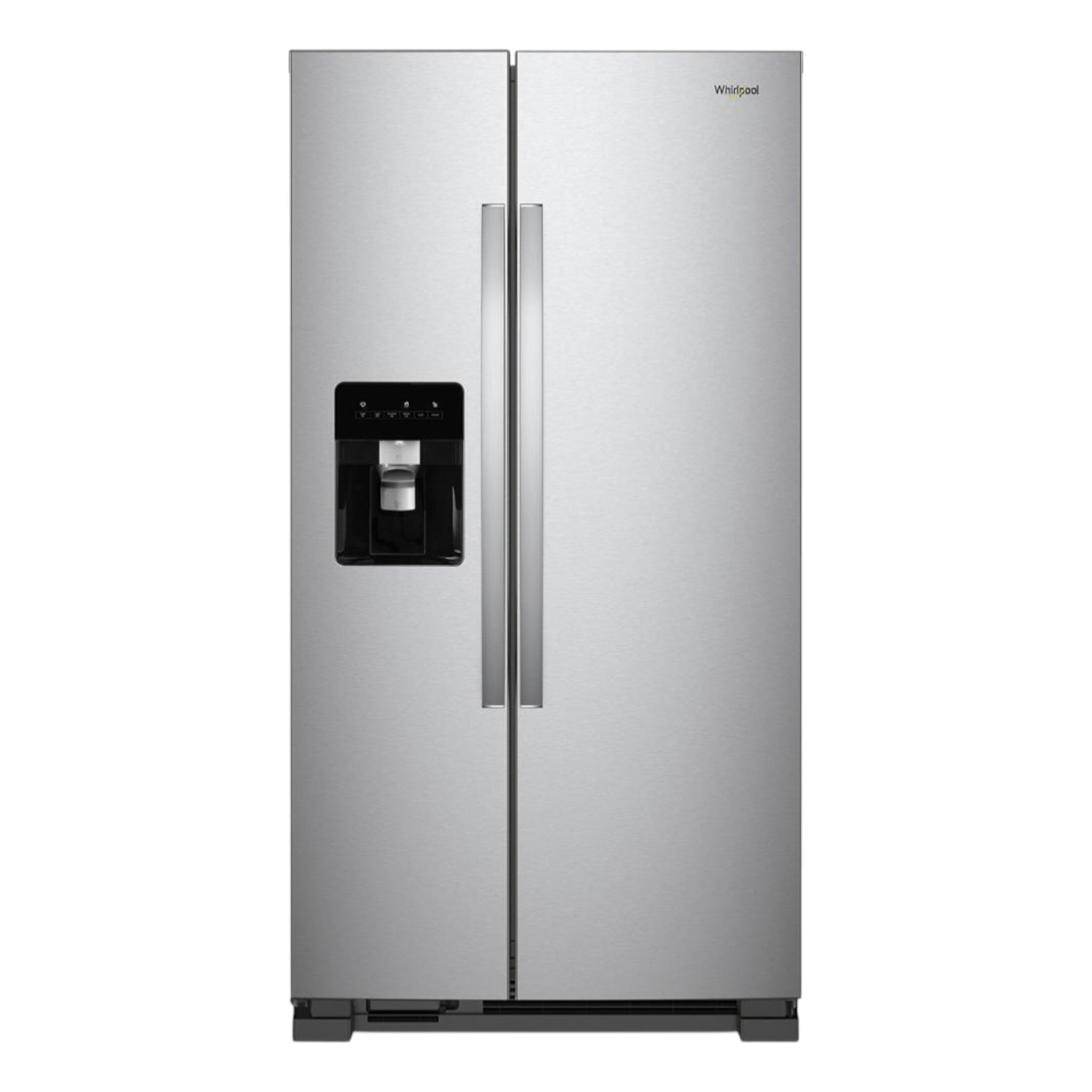 Whirlpool 24.6 cu. ft. 36-in Side-by-Side Refrigerator with Exterior Ice & Water Dispenser – Stainless Steel