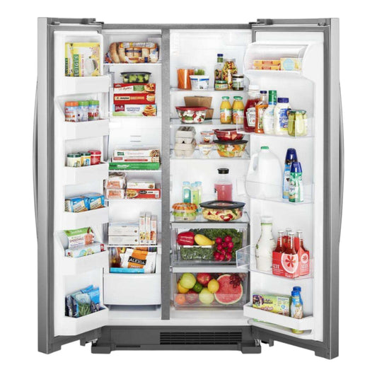 Whirlpool 25 cu. ft. 36-in Side-by-Side Refrigerator – Stainless Steel