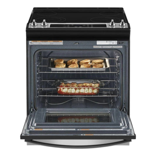 Whirlpool 30-Inch 4.8 cu. ft. Guided Electric Slide-In Range with Frozen Bake™ Technology – Stainless Steel