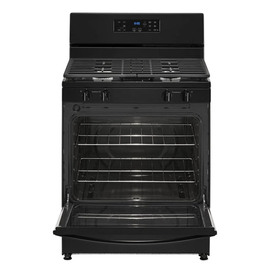 Whirlpool 5.1 cu. ft. Freestanding Gas Range with SpeedHeat™ Burner and Broiler Drawer – Black