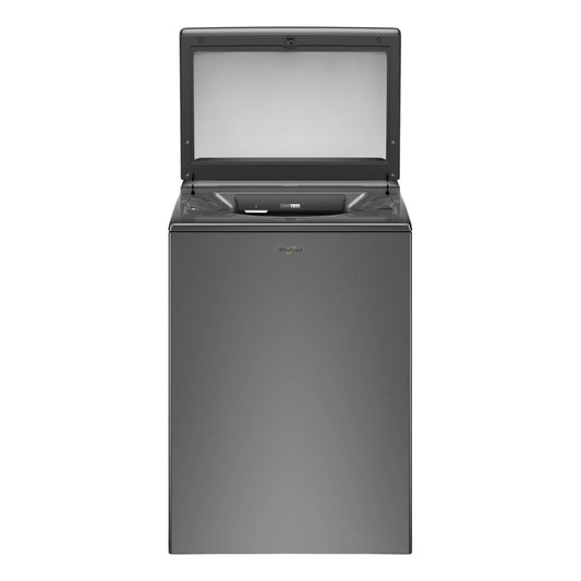 Whirlpool 5.2–5.3 cu. ft. 27-Inch Wide Smart Top Load Washer with 2-in-1 Removable Agitator – Chrome Shadow