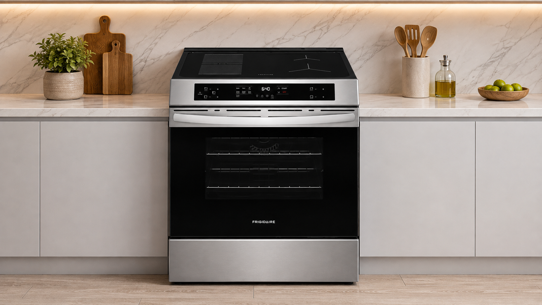 electric range with air fryer