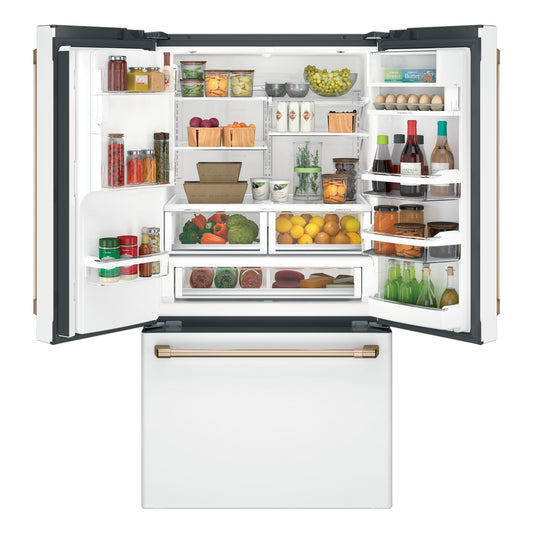 Café 27.8 cu. ft. Smart French Door Refrigerator with Hot Water Dispenser – Matte White