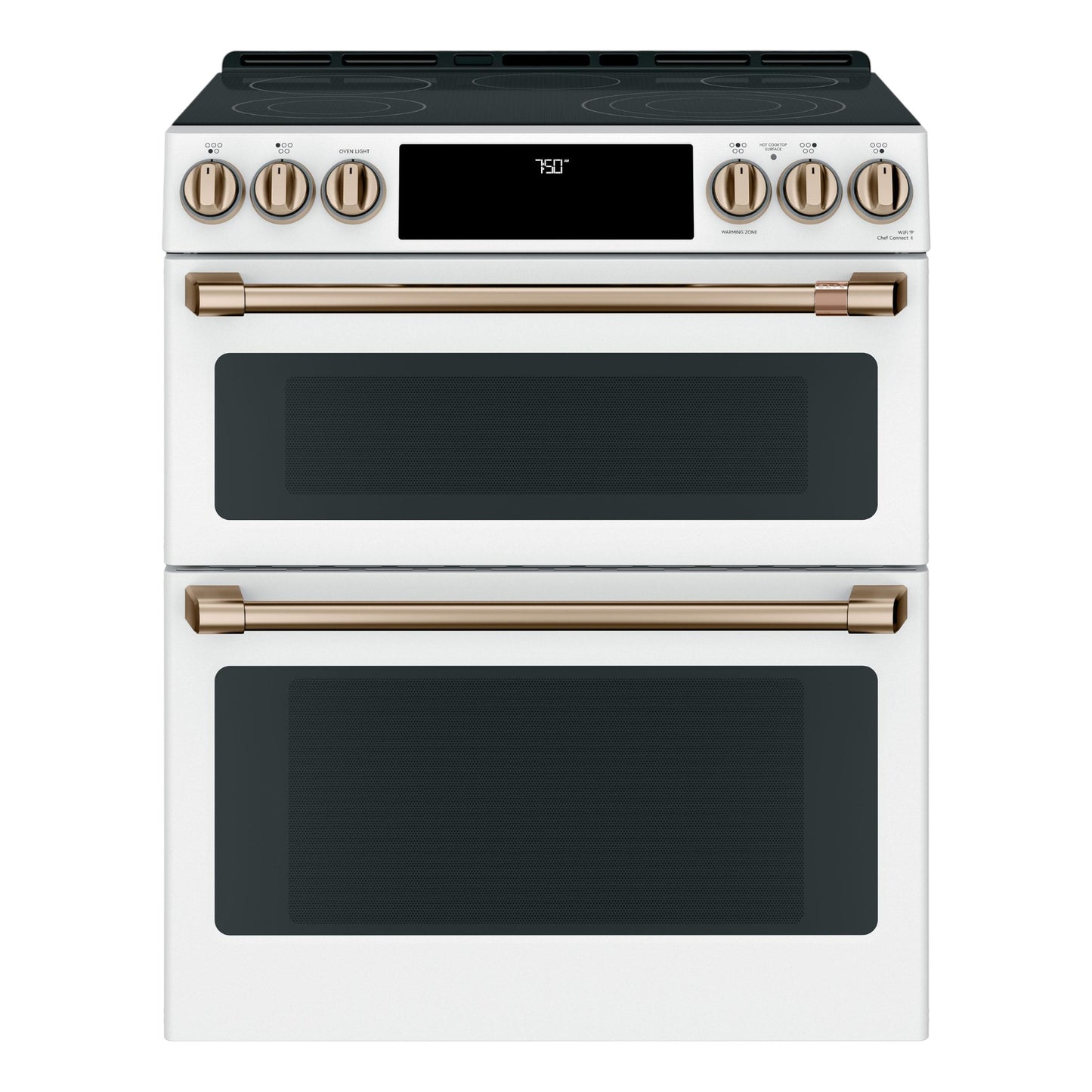 Café 6.7 cu. ft. Smart Slide-In Double Oven Electric Range with True Convection & Air Fry – Matte White