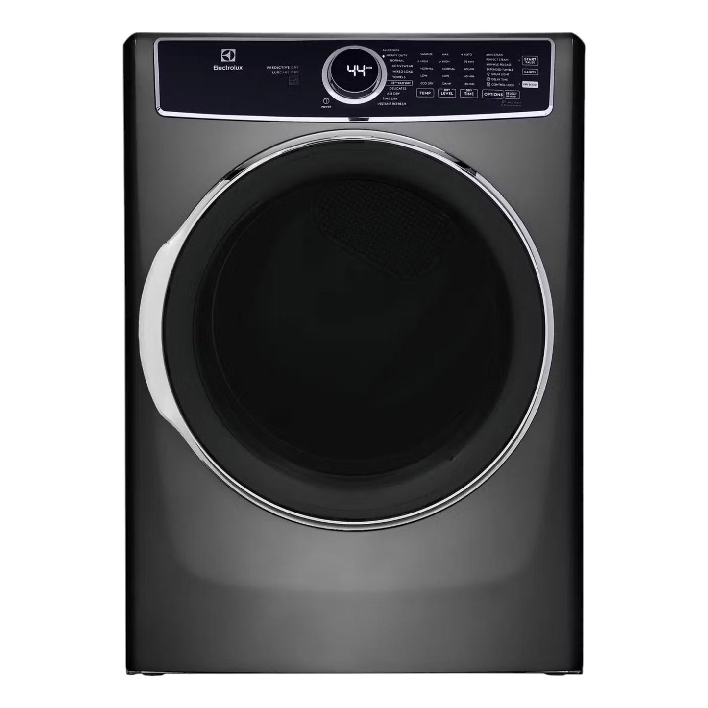 Electrolux 8.0 cu. ft. Front Load Gas Dryer with Perfect Steam and Balanced Dry – Titanium