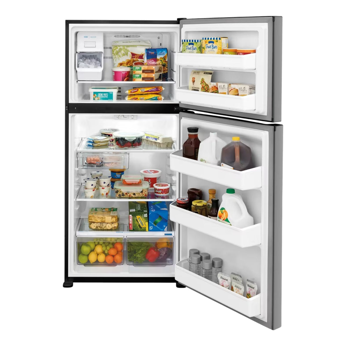 Frigidaire 18.3 cu. ft. Top Freezer Refrigerator with Built-In Ice Maker – Stainless Steel