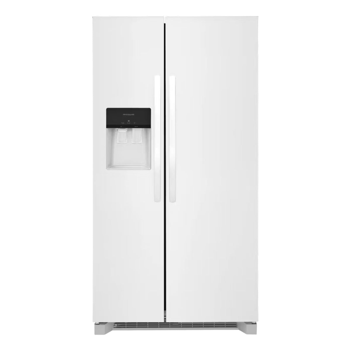 Frigidaire 25.6 cu. ft. Side-by-Side Refrigerator with External Ice and Water Dispenser – White