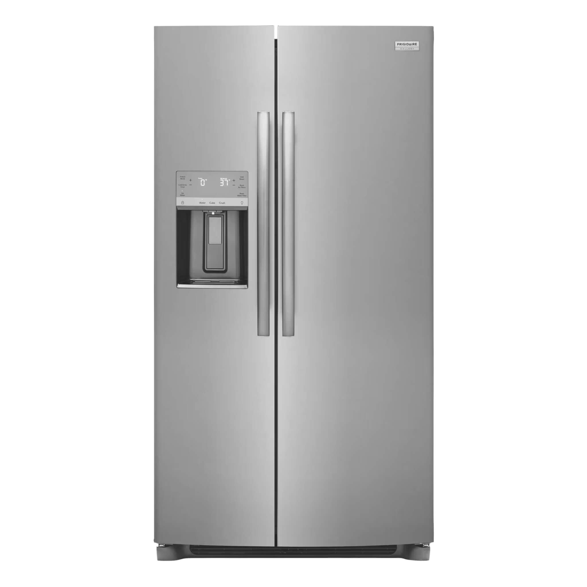 Frigidaire Gallery 22.3 cu. ft. Counter-Depth Side-by-Side Refrigerator with External Ice and Water Dispenser – Smudge-Proof Stainless Steel