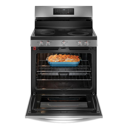 Frigidaire Gallery 30" Freestanding Electric Range with Total Convection and Air Fry – Smudge-Proof Stainless Steel