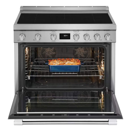 Frigidaire Professional 36 in. 4.4 cu. ft. Freestanding Induction Range with Dual Fan Convection – Smudge-Proof Stainless Steel