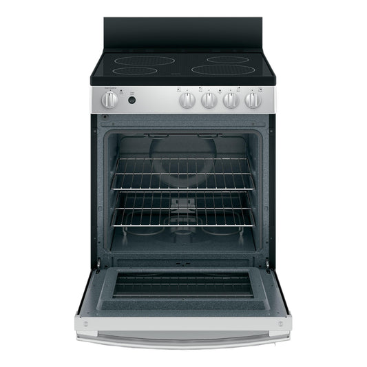 GE 24" Compact Slide-In Electric Range with Steam Clean & Large Oven Window – Stainless Steel