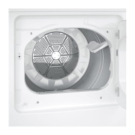 GE 6.2 cu ft Gas Dryer with Auto Dry & Multiple Heat Selections – White
