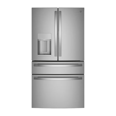 GE Profile 27.7 cu ft Smart 4-Door French Door Refrigerator with Temperature-Controlled Drawer & External Ice and Water Dispenser – Fingerprint Resistant Stainless Steel