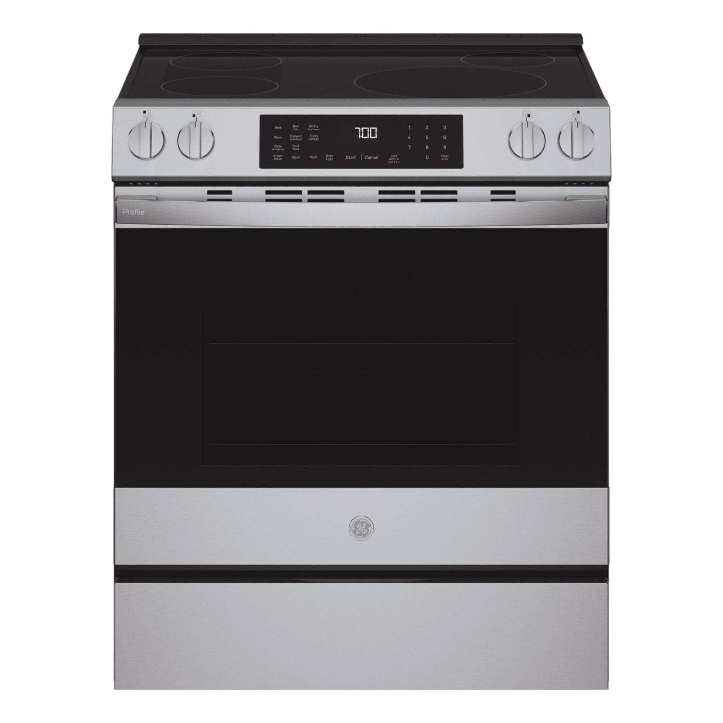 GE Profile 5.3 cu. ft. Smart Slide-In Induction & Convection Range with No Preheat Air Fry – Stainless Steel