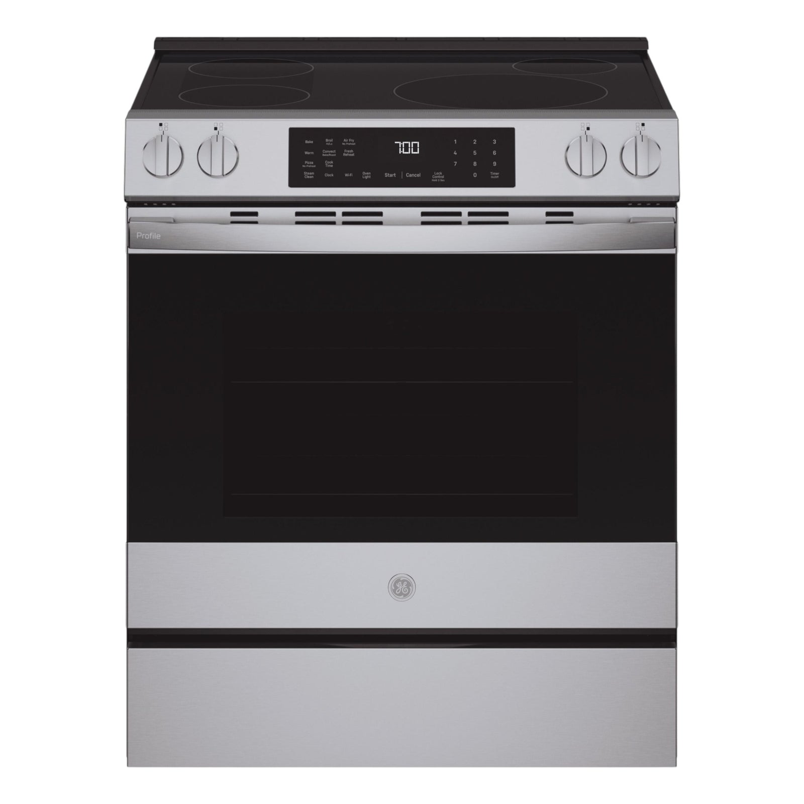GE Profile 5.3 cu. ft. Smart Slide-In Induction & Convection Range with No Preheat Air Fry – Stainless Steel