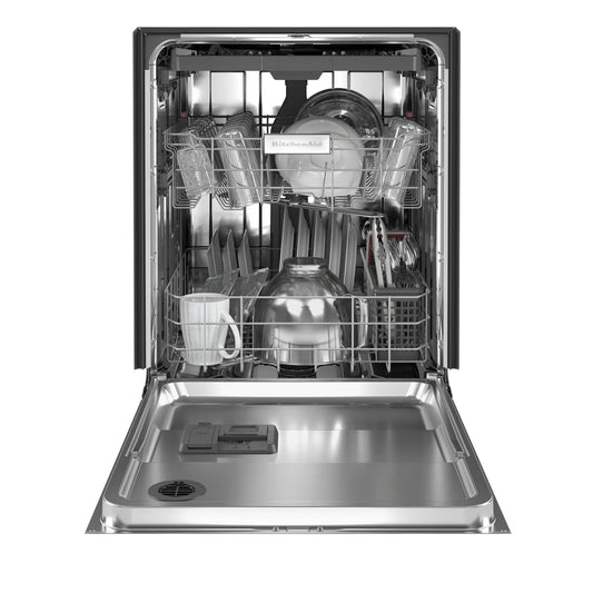 KitchenAid 24-Inch 39 dBA Front Control Dishwasher with Third Level Utensil Rack – White